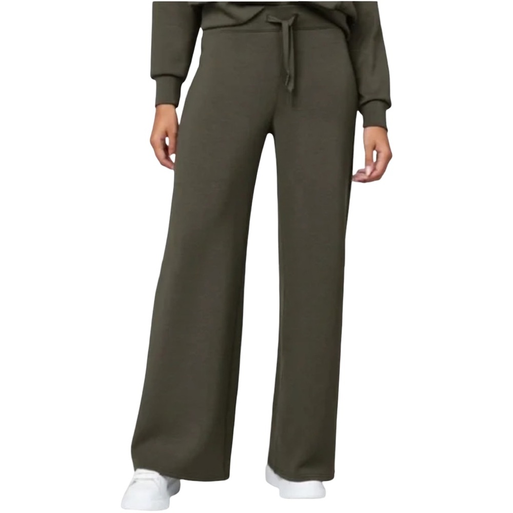 SPANX AirEssentials Wide Leg Pant Palm Green Size Small Petite